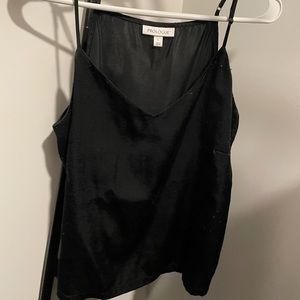 Black silk top